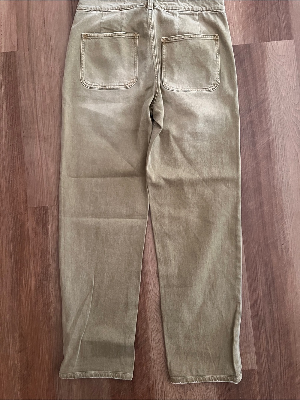 Pilcro for Anthropologie Embroidered Patchwork Olive Denim Jeans. Sz 26 - Picture 8 of 9